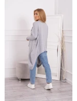 Blúzka oversize s potlačou šedá