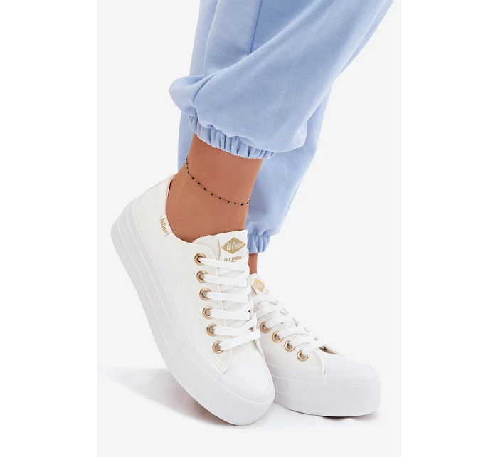 Dámské tenisky na platformě Lee Cooper LCW-26-31-4369 Bílé