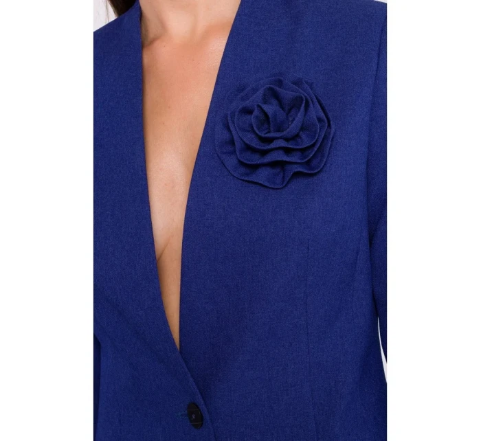 S370 Kvetinová bunda - modrá