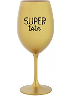 SUPER DAD - zlatý pohár na víno 350 ml SUPER DAD - zlatý pohár na víno 350 ml