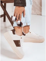 Dámské tenisky na platformě béžové Dstreet model 21992125 - FashionStreet Dámské tenisky na platformě béžové Dstreet model 21992125 - FashionStreet