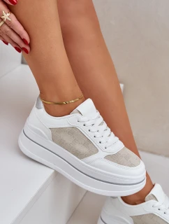 Dámské Tenisky Se Vzorem Bílé model 21683419 - Boto