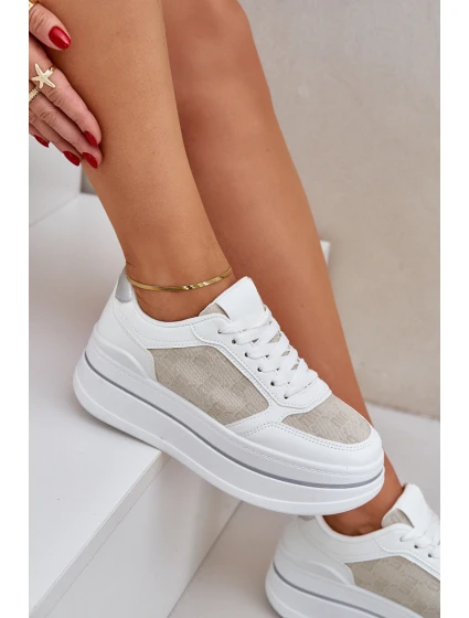 Dámské Tenisky Se Vzorem Bílé model 21683419 - Boto