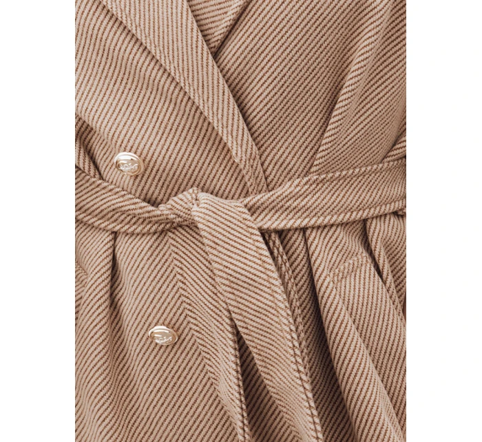 Dámsky oversize kabát CAMELLYN dlhý camel FashionStreet NY0743 Dámsky oversize kabát CAMELLYN dlhý camel FashionStreet NY0743