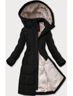 Černá dámská zimní bunda s páskem model 21248030 - LHD