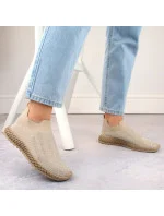 D&A W OLI257A béžová športová obuv so zirkónmi