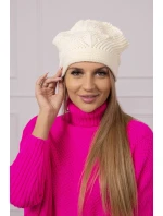 Dámská čepice dark ecru model 18752383 - K-Fashion Dámská čepice dark ecru model 18752383 - K-Fashion
