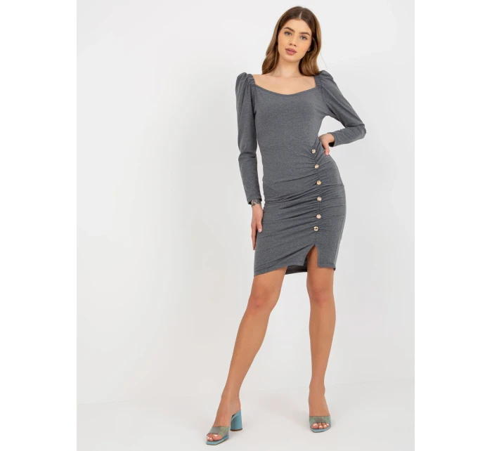 Dámske šaty EM SK HW 20 317 .08 tmavo šedá - FPrice