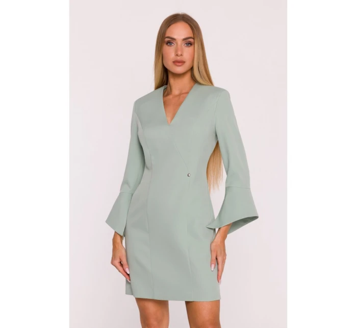 M876 Šaty so širokými manžetami - mentolové M876 Šaty so širokými manžetami - mentolové