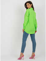 Svetlozelené nadrozmerné tričko s potlačou