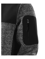 Príležitostná softshellová bunda pánska pletená šedá Príležitostná softshellová bunda pánska pletená šedá