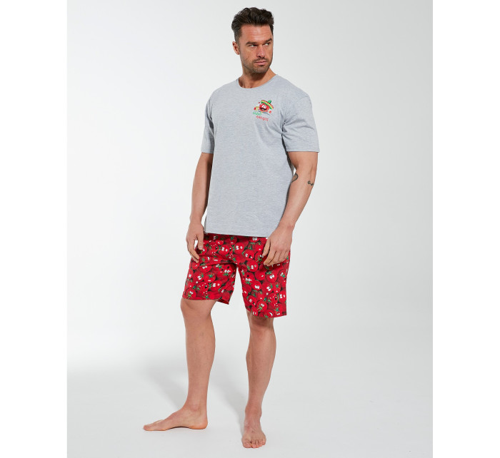 Pánske pyžamo 326/142 Amigo Grey s červenou - Cornette
