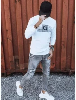 Pánská bílá mikina s potiskem Dstreet model 21966112 - FashionStreet