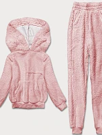 Teplý ružový dámsky teplákový komplet (YP-1104)