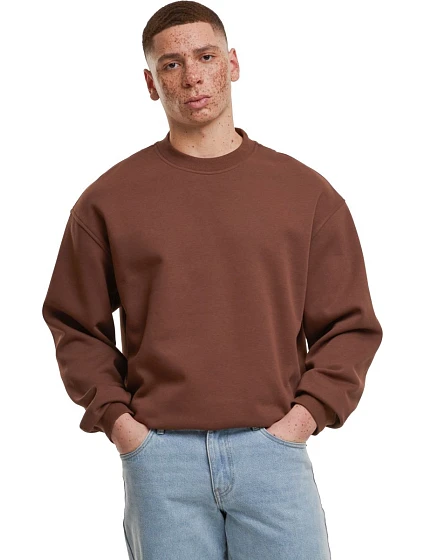 BY 409 Mikina z těžké bavlny "Loose Fit" model 22456872 chocolate brown - Build your Brand
