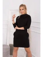 Šaty s kapucňou a vreckami čierne Šaty s kapucňou a vreckami čierne