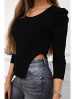 Halenka s model 18748535 rukávy černá - K-Fashion Halenka s model 18748535 rukávy černá - K-Fashion