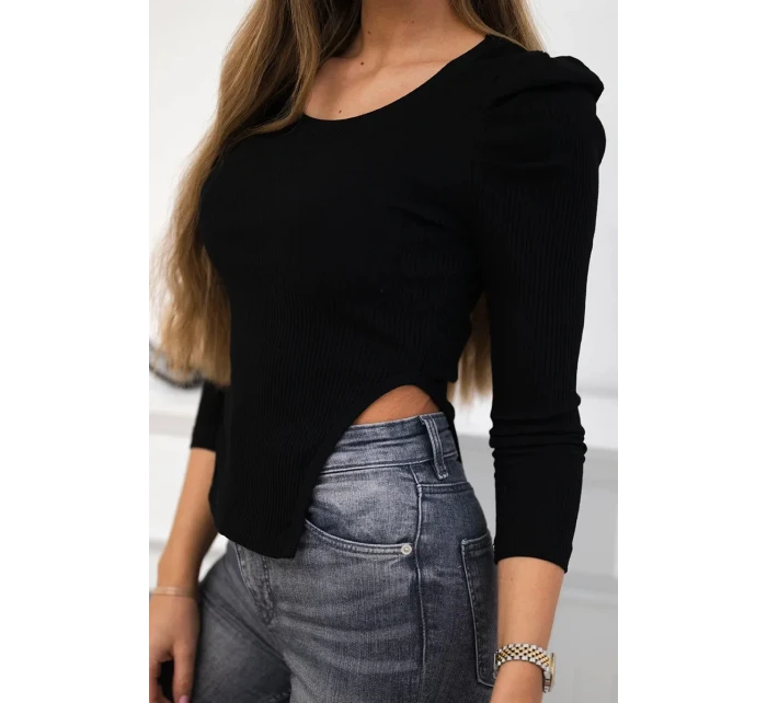 Halenka s model 18748535 rukávy černá - K-Fashion Halenka s model 18748535 rukávy černá - K-Fashion