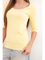 Blúzka s okrúhlym výstrihom žltá Blúzka s okrúhlym výstrihom žltá