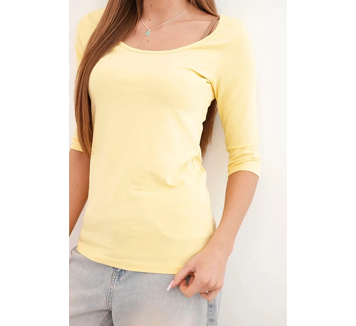 Blúzka s okrúhlym výstrihom žltá Blúzka s okrúhlym výstrihom žltá