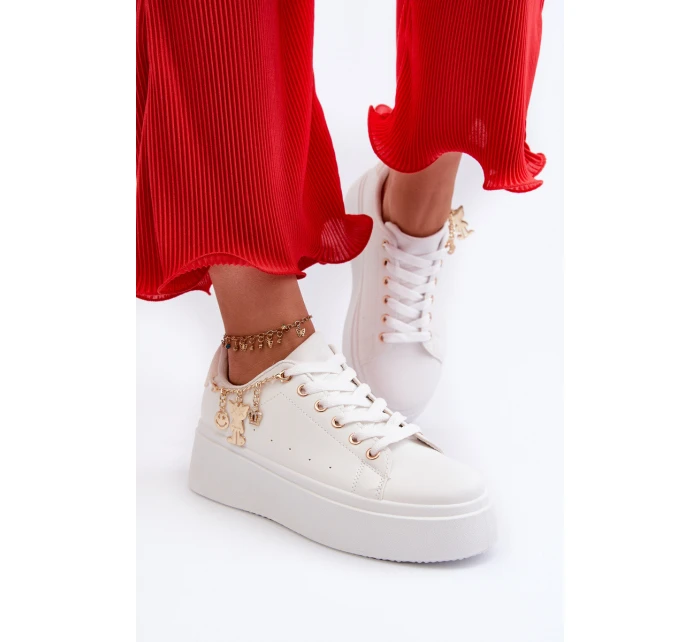 Dámské tenisky s ozdobou Bílé model 21659068 - Boto