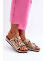 Pohodlné Dámské Žabky S  Zlaté model 21664587 - Inblu