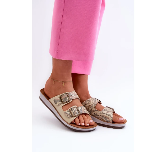 Pohodlné Dámské Žabky S  Zlaté model 21664587 - Inblu