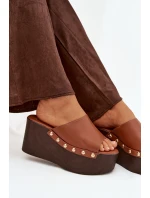 Dámské nazouváky na platformě s přezkami Camel Mareline Dámské nazouváky na platformě s přezkami Camel Mareline