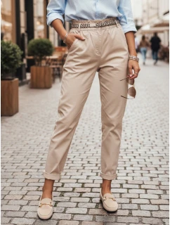 Dámske látkové nohavice ERLON light beige FashionStreet UY2027