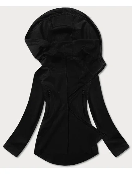 Čierna mikina s asymetrickou spodnou časťou (HD153-01) Čierna mikina s asymetrickou spodnou časťou (HD153-01)