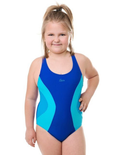 Dievčenské jednodielne plavky Bibione II modro-tyrkysové