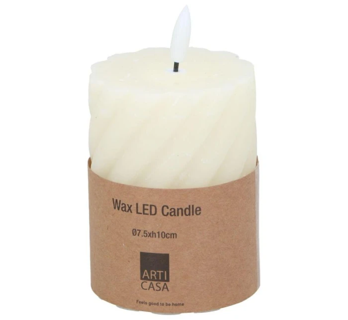 DEKORAČNÁ SVIEČKA 75x100MM LED VOSK CREME DEKORAČNÁ SVIEČKA 75x100MM LED VOSK CREME
