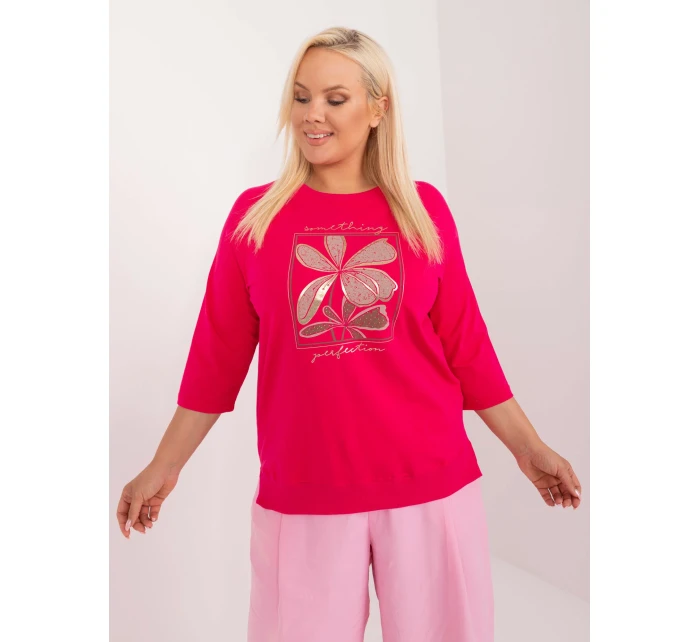 Bluzka RV BZ model 20190796 fuksjowy - FPrice Bluzka RV BZ model 20190796 fuksjowy - FPrice