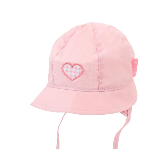 Yoclub Dievčenský letný klobúk CLU-0103G-0600 Pink