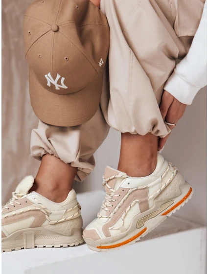 Dámské tenisky na platformě beige Dstreet model 21983158 - FashionStreet