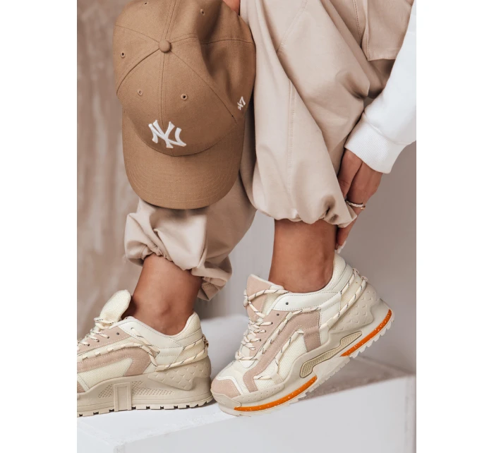 Dámské tenisky na platformě beige Dstreet model 21983158 - FashionStreet