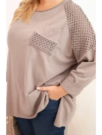 Dámská blůza Plus Size bavlněná s potiskem fango