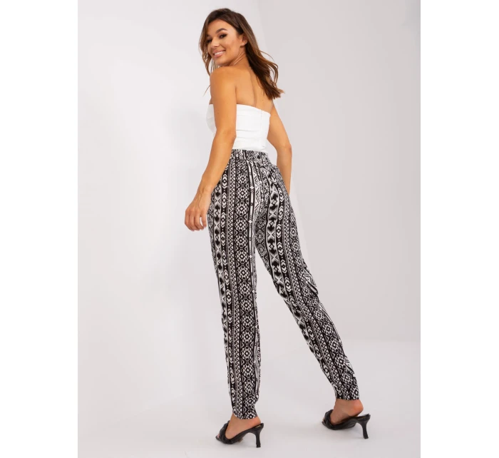 Nohavice D73770M61869O čiernobiele