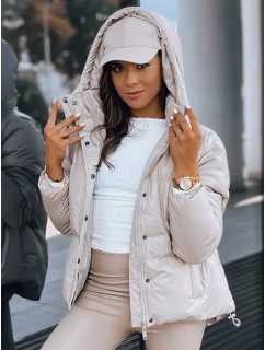 Dámská kožená přechodná bunda beige Dstreet model 21970252 - FashionStreet