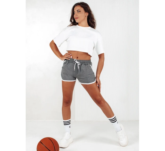 Dámské teplákové kraťasy TOP SPORT tmavě šedé Dstreet model 21979471 - FashionStreet Dámské teplákové kraťasy TOP SPORT tmavě šedé Dstreet model 21979471 - FashionStreet