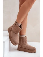 Wysokie Śniegowce Damskie Na Platformie Big Star OO274A097 Beżowe Wysokie Śniegowce Damskie Na Platformie Big Star OO274A097 Beżowe