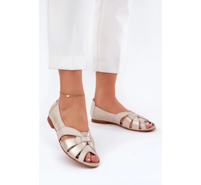 Kožené Baleríny S   Zlatá model 21692623 - Maciejka