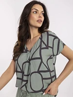 Blúzka D73771M11171D khaki farba
