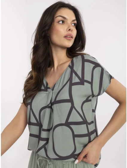 Blúzka D73771M11171D khaki farba