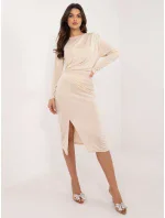 Šaty DHJ SK 18206.67 svetlo béžové
