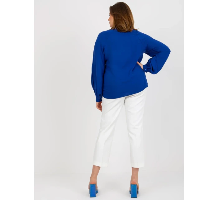 Dámska košeľa LK KS 509032.88P tmavo modrá - FPrice