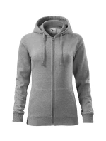 Trendy Zipper mikina dámská tmavě šedý melír