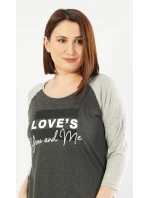 Dámská noční košile s tříčtvrtečním rukávem You and me