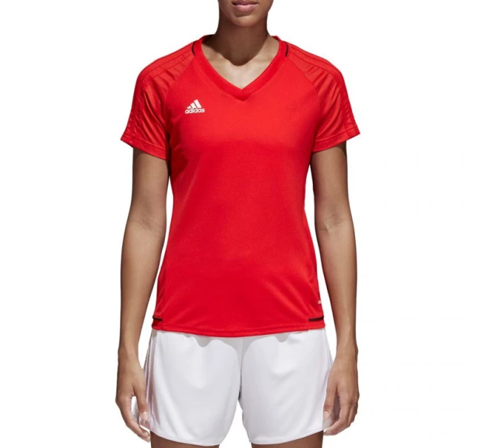 Adidas TIRO 17 Training JSY Dámske tričko červené BP8560 Adidas TIRO 17 Training JSY Dámske tričko červené BP8560