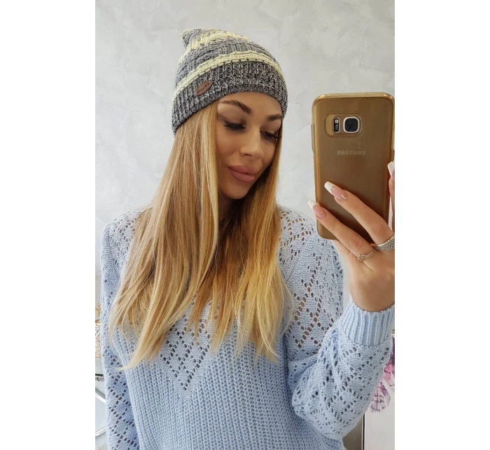 Čiapka s fleecom Patrycja K254 žltá+čierna